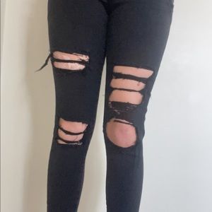 American eagle size 6 long black jeans